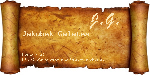 Jakubek Galatea névjegykártya